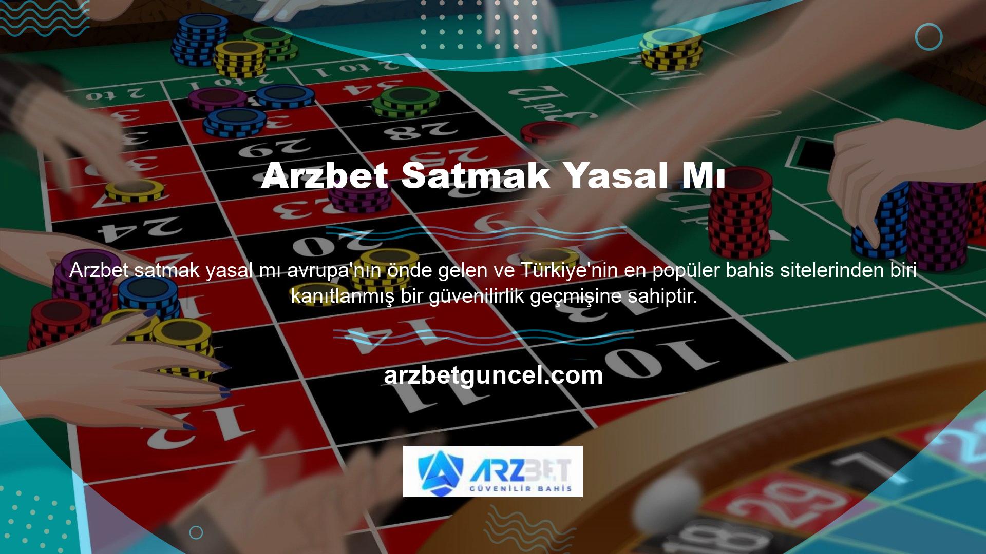 Yasadışı casino siteleri için en iyi para yatırma seçeneklerinden biri Arzbet casino sitesidir